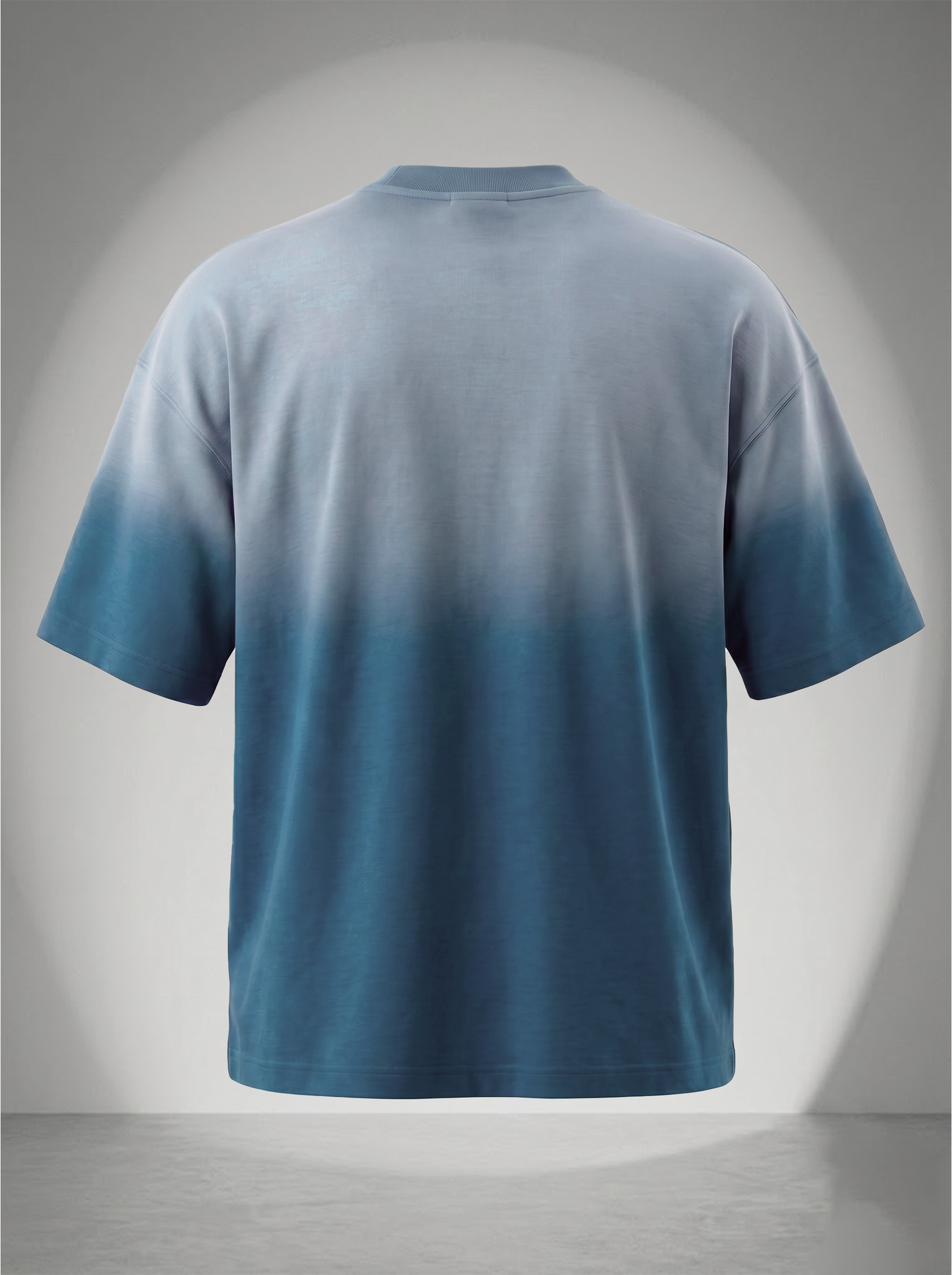 Deep Dye Drop Shoulder T-shirt - Ocean Blue