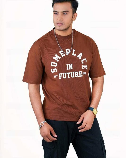 Drop Shoulder Coffee T-Shirt - Someplace Design