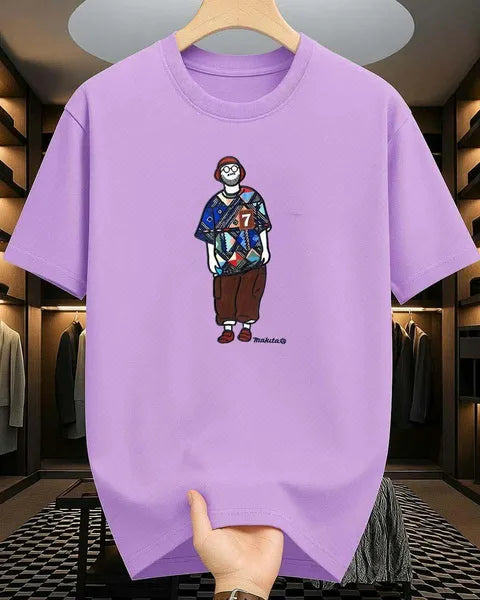 Drop Shoulder Lavender T-Shirt - Makuta Design