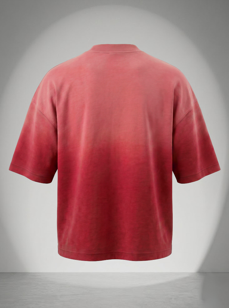 Deep Dye Drop Shoulder T-shirt - Desert Rose