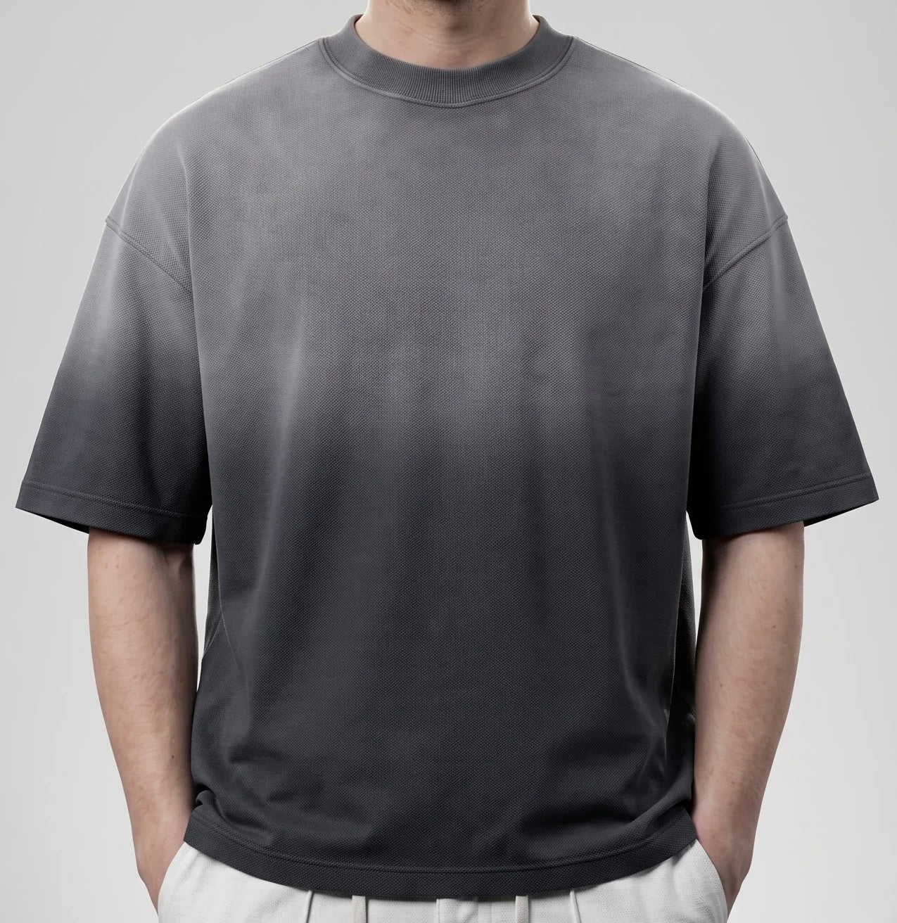 Deep Dye Drop Shoulder T-shirt - Midnight Black