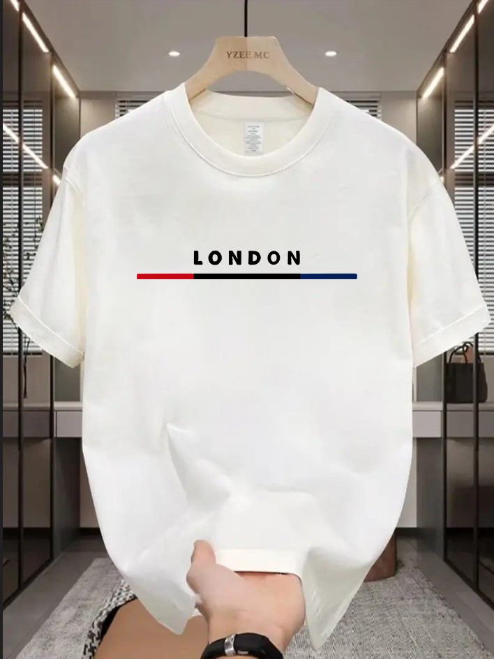 Drop Shoulder Print T-Shirt - London Design