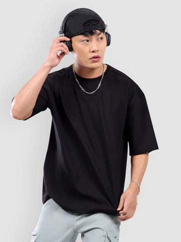 Drop Shoulder T-Shirt - Solid color