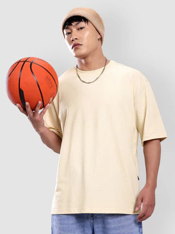 Drop Shoulder T-Shirt - Solid color