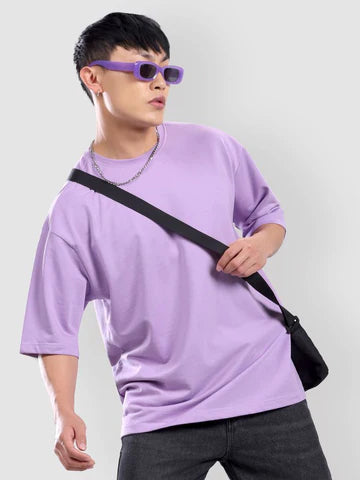 Drop Shoulder T-Shirt - Solid color