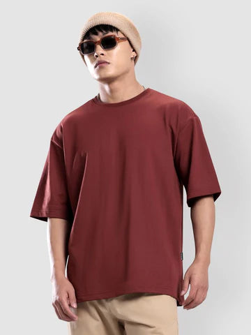 Drop Shoulder T-Shirt - Solid color