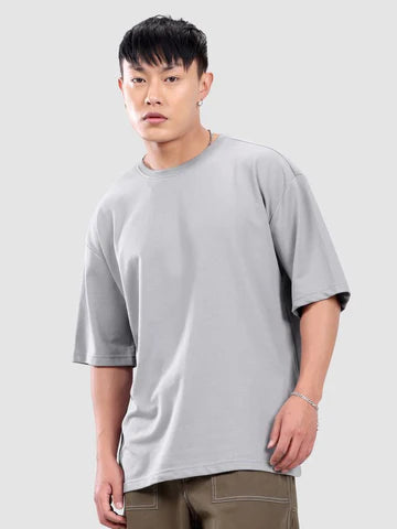 Drop Shoulder T-Shirt - Solid color