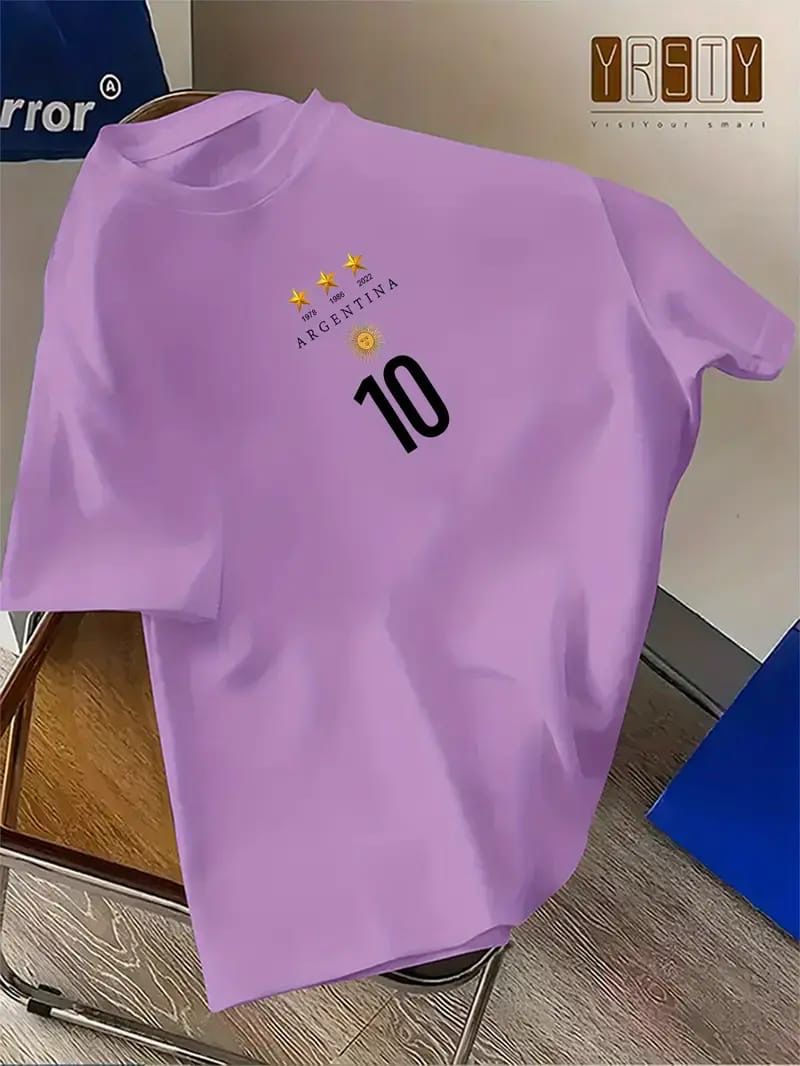 Drop Shoulder Lavender T-Shirt - Argentina Design
