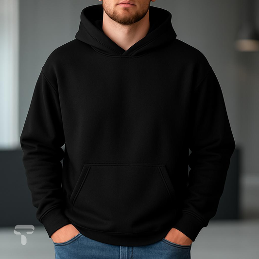Premium Hoodie Black (Drop Shoulder)