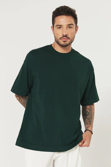 Drop Shoulder T-Shirt - Solid color