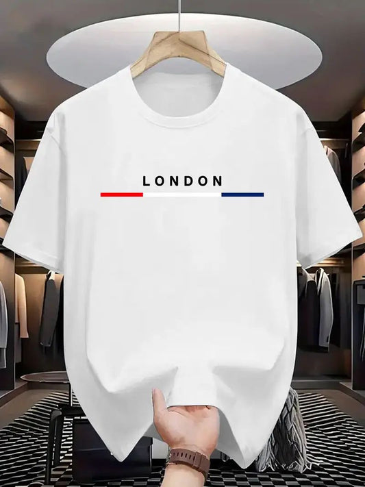 Drop Shoulder White T-Shirt - London Design