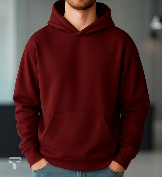 Premium Hoodie Maroon (Drop Shoulder)