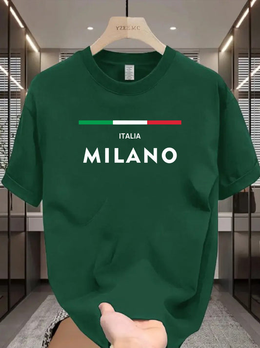 Drop Shoulder Green T-Shirt - Milano Design