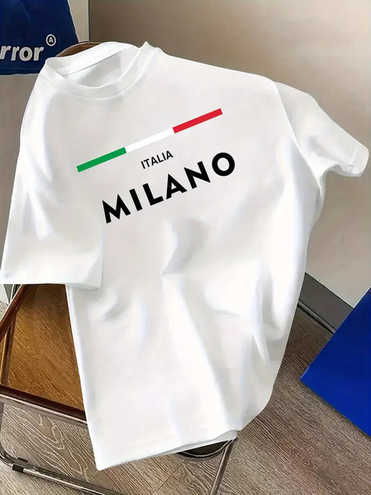 Drop Shoulder White T-Shirt - Milano Design