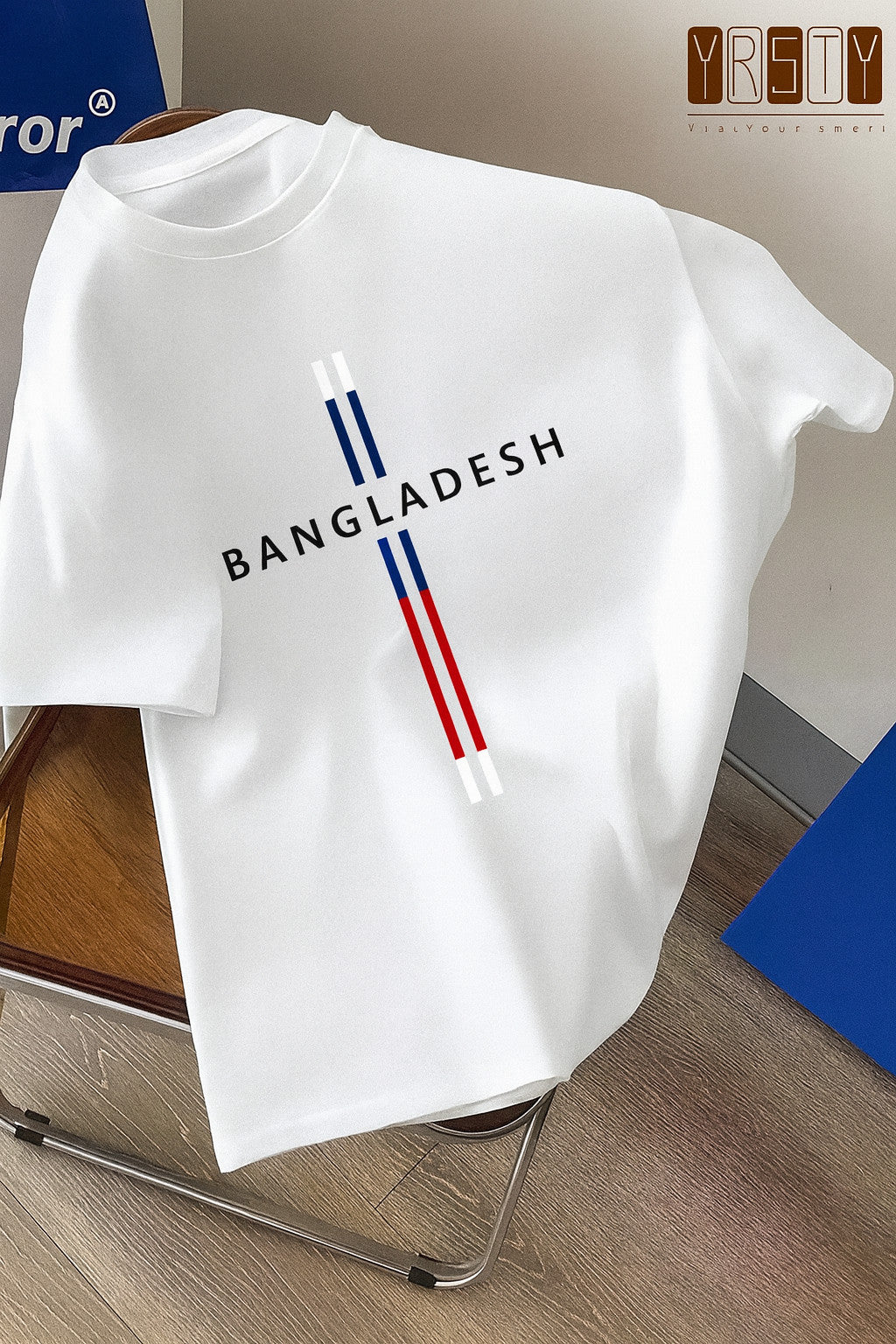 Drop Shoulder White T-Shirt -  Bangladesh II