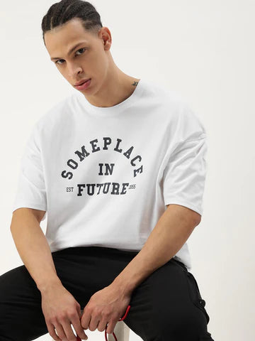 Drop Shoulder Print T-Shirt - Someplace
